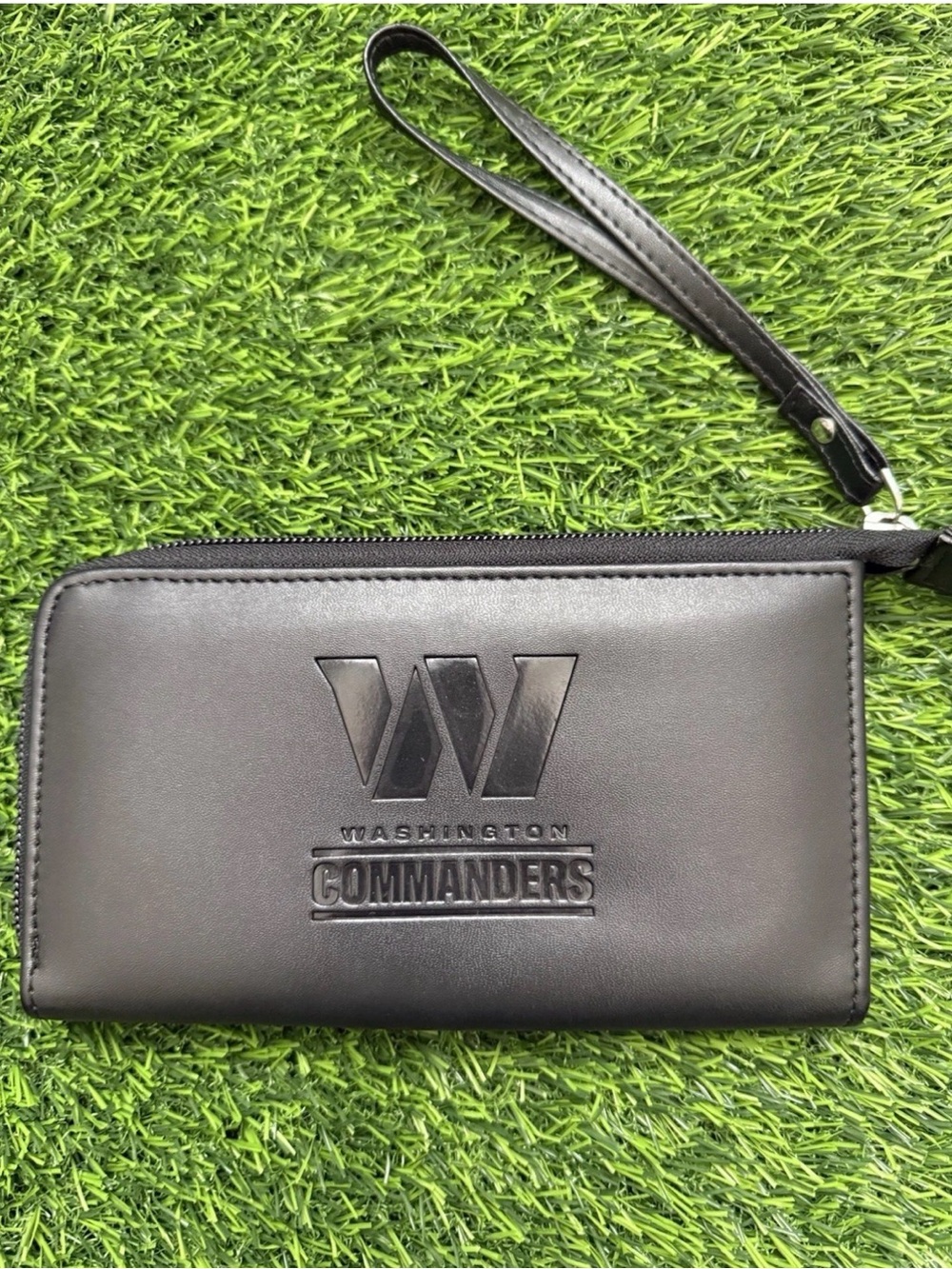 Washington Commanders Black Wristlet Clutch
